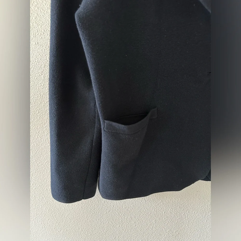 J Crew Blazer Black Cotton Wool Blend Stretch Cardigan Size L - Picture 5 of 8